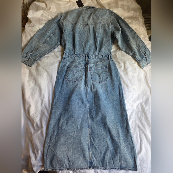 Levi's Western Denim Shirt Dress sz 32 BNWT - Picture 11 of 16